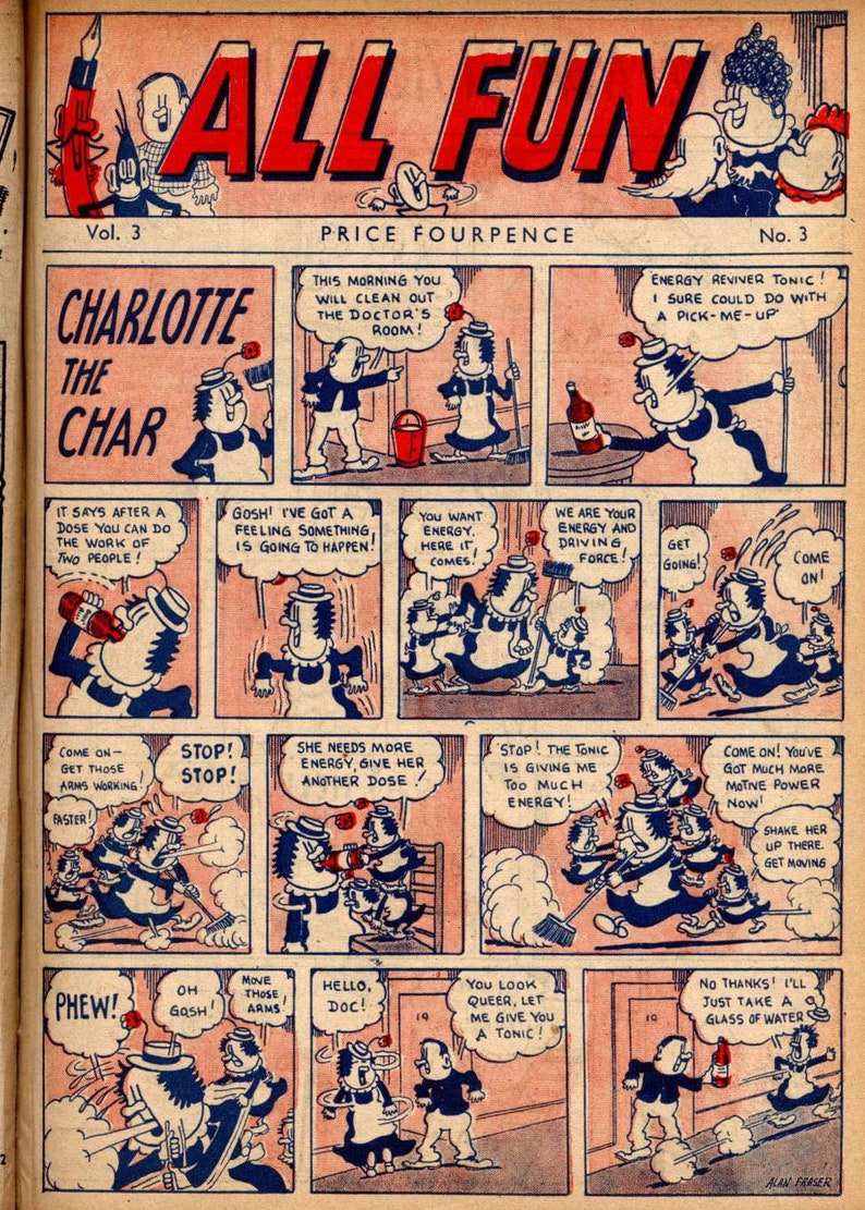 All Fun Collection UK Comic Books Vintage Comic 1940 1949 English Humor Digital PDF image 7