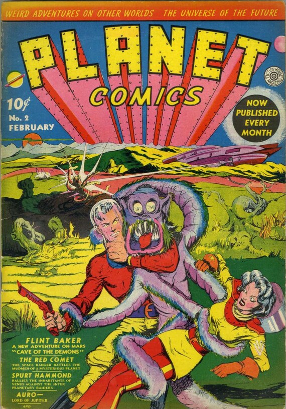 Planet Comics 02 Vintage Comic Book Feb 1940 English - Etsy India Planet Comics 02 Vintage Comic Book Feb 1940 English - Etsy India