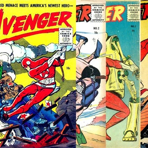 The Avenger Collection | Magazine Enterprises | Vintage Superhero Comic Book | 1955 | English | Digital Download | PDF