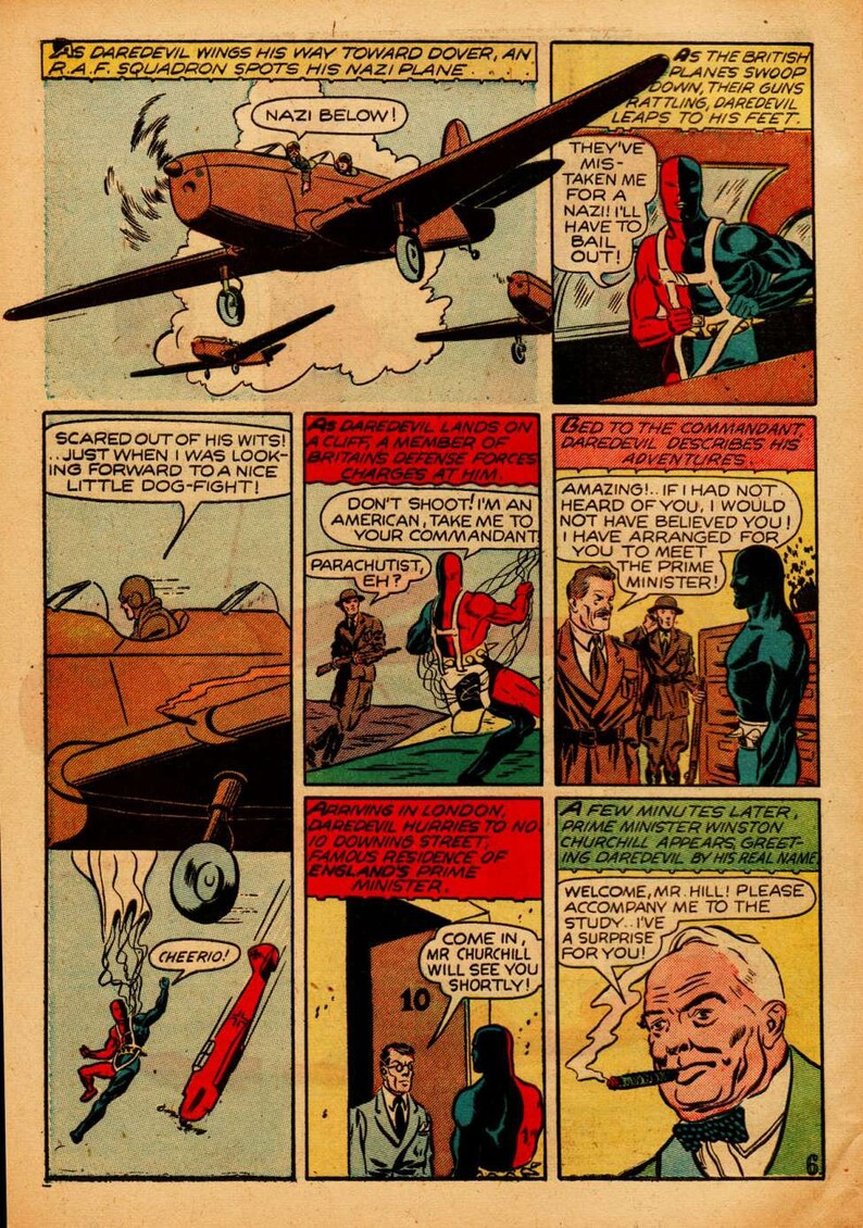 Daredevil Comics No1 Lev Gleason / Comic House 1941 English Superhero Digital PDF image 6
