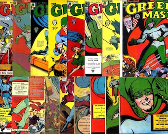 The Green Mask Vintage Comics Collection | Fox Feature Syndicate | 1940 - 1946 | English | Superhero | Digital Scans | PDF Format