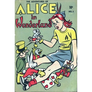 Kolekcja Przygód Alicji | Pentagon Publishing | Vintage Fantasy Comic Book | 1945 - 1946