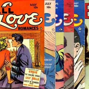 All Love Collection | Ace Magazines | Vintage Romance Comic Book | 1949 - 1950 | English | Digital Download | PDF