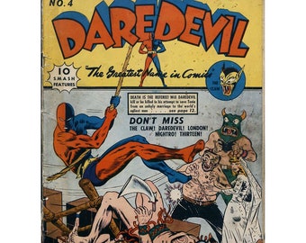Daredevil Comics No4 | Lev Gleason / Comic House | 1941 | English | Superhero | Digital | PDF