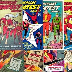America&#39;s Greatest Comics Collection | Fawcett | Vintage Superhero Comic Book | Oct 1941 - July 1943 | English | Digital Download | PDF