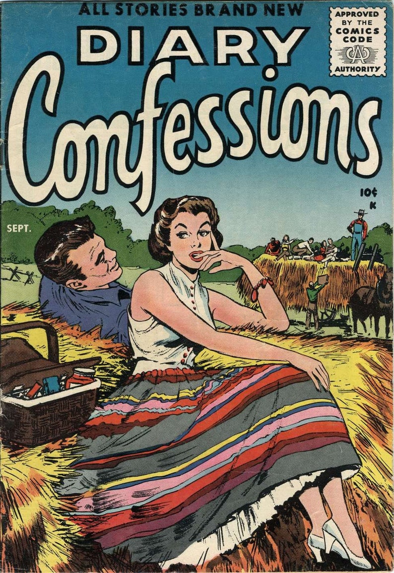 Diary Confessions No11 Stanley Morse Key Vintage Romance Comic Book September 1955 English Digital PDF image 1