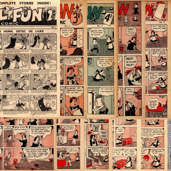 Alle leuke collectie | Britse stripboeken | Vintage strip | 1940 - 1949 | Engels | Humor | Digitaal | Pdf
