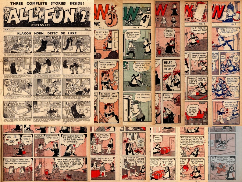 All Fun Collection UK Comic Books Vintage Comic 1940 1949 English Humor Digital PDF image 1