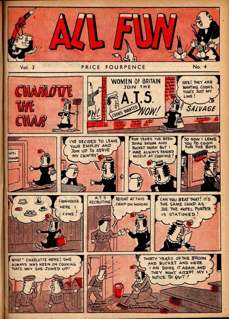 All Fun Collection UK Comic Books Vintage Comic 1940 1949 English Humor Digital PDF image 8