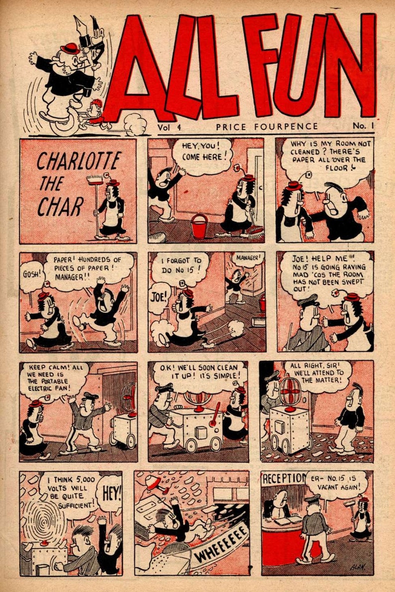 All Fun Collection UK Comic Books Vintage Comic 1940 1949 English Humor Digital PDF image 9