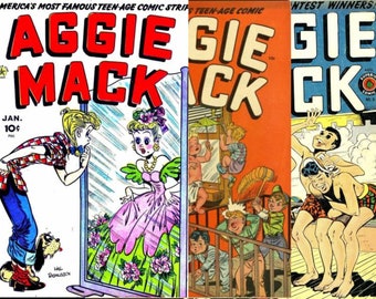 Aggie Mack Collection | Superior | Vintage Humor Comic Book | Jan 1948 - August 1949 | English | Digital Download | PDF