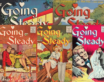 Going Steady 1954 Collection | St. John | Vintage Romance Comic Book | 1954 | English | Digital Download | PDF