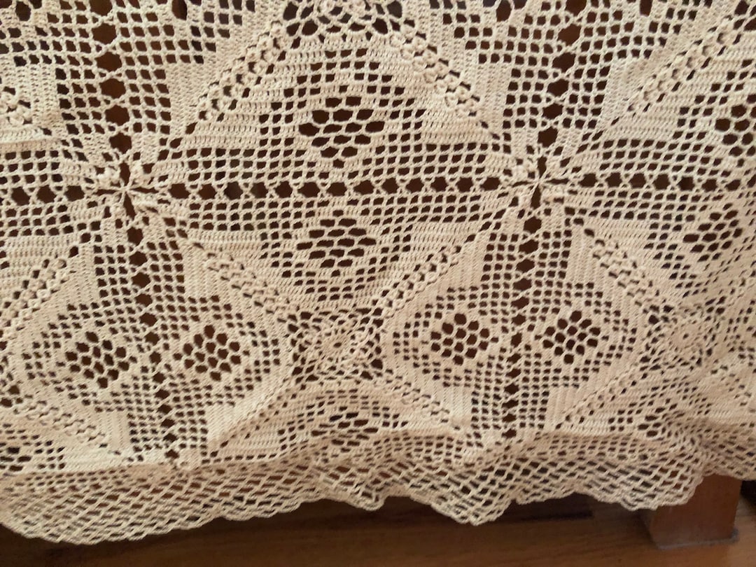 Antique Handcrocheted Bedspread Etsy