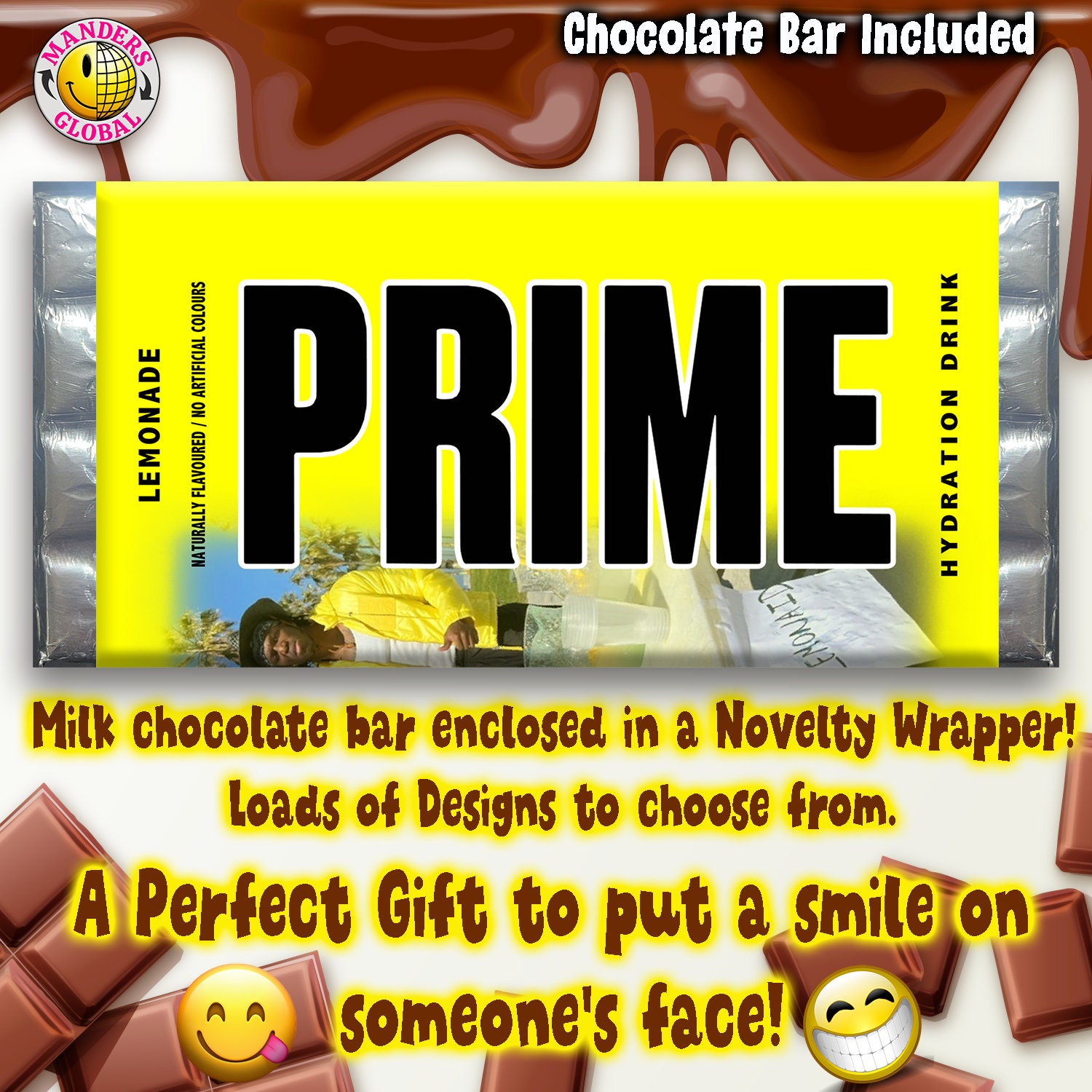 Prime Lemonade Venice Beach Novelty Wrapper Chocolate Bar Etsy UK