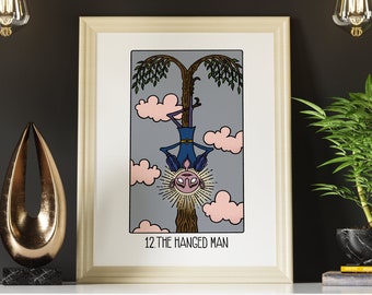 Greater Secrets Tarot: The Hanged Man Wall Print, Tarot Card Art, Full Color