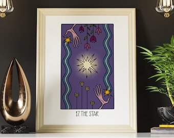 Greater Secrets Tarot: The Star Wall Print, Tarot Card Art, Full Color