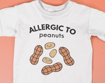Kids Peanut Allergy Shirt, Peanut Allergy Alert Tee | Peanut Free Toddler Shirt, Food Allergy Awareness Gift, Peanut Allergy Kids Tee