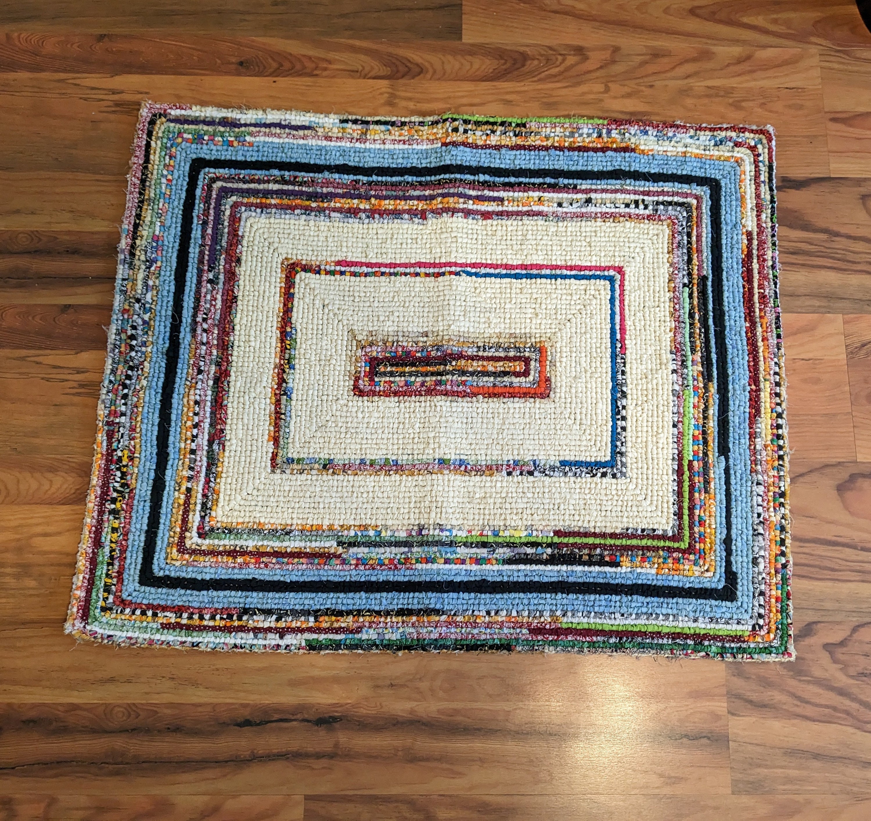 Mutli Color With White Lockerhook Rug - Etsy