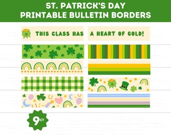 Printable St. Patrick's Day Bulletin Border | Classroom Decor | Lucky Charm| Teacher PDF Instant Download |
