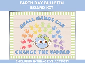 Earth Day Bulletin Board Kit | April Bulletin Board Kit | Printable Classroom Decor | Spring Classroom Door | Primary Writing Prompt