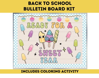 Back to School Bulletin Board | Low Prep Coloring Activity | Printable Classroom Decor | August School Door | Elementary Class