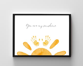 Mothers Day Printable You Are My Sunshine | DIY Art for Nana Aunt | Teacher & Parent Resources | Crafts for Pre-K and Kindergarten KIDS AJ11
