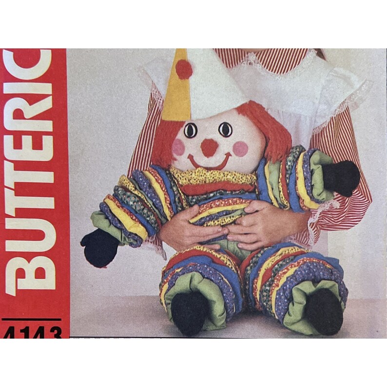 Butterick Pattern 4143 Clown Doll Coverlet & Pillow Cover Sewing
