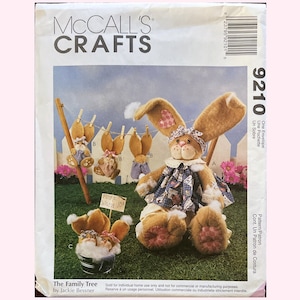 UNCUT McCall&#39;s The Family Tree Bunny Package Craft Pattern 9210 | Jackie Bessner