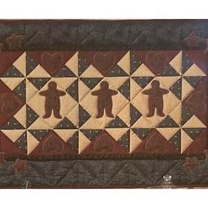 Ginger Cookie Quilt Sewing Pattern | Timbleberries | Quilt or Block Gingerbread Cookie Pattern