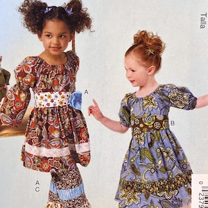 Girls&#39; Dresses, Belts and Pants Pattern, Ruffles & Lace Treasure Collection McCall&#39;s Sewing Pattern M6594