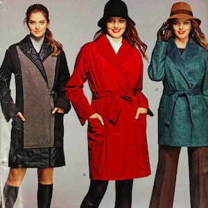 Simplicity S0291 Sewing Pattern – Misses Petite Lined Coat Jacket Button-Out Lining
