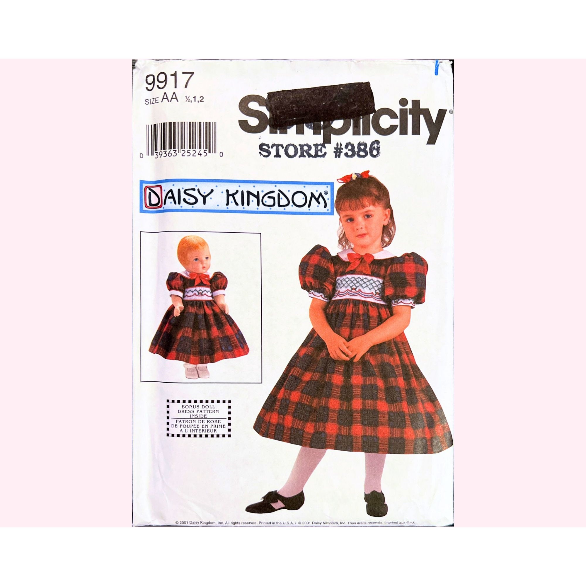Toddlers' and Child's Dress and Doll Dress for 18