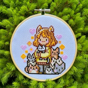 Kattenmoeder pdf-kruissteekpatroon