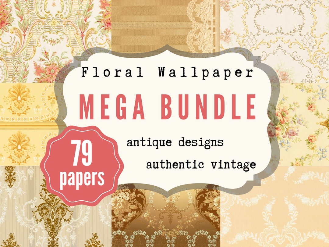 Printable Vintage Wallpaper, Antique Flowers and Floral Patterns ...