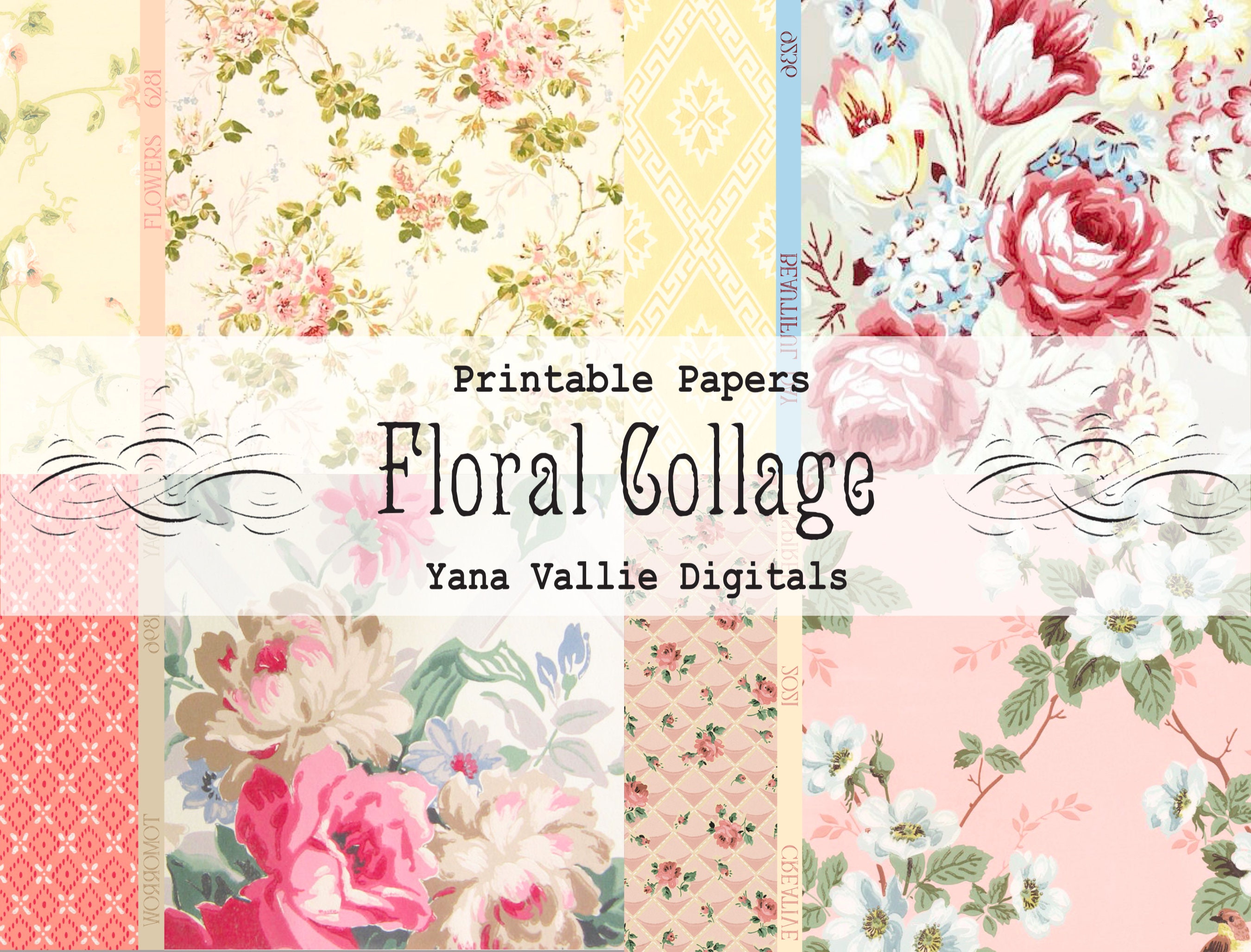 Rose Vintage Wallpaper - Etsy Rose Vintage Wallpaper - Etsy