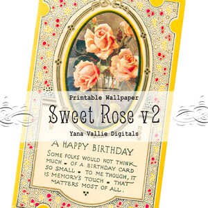 Printable Vintage Roses Cards Antique Rose Ephemera Junk - Etsy