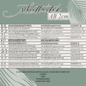 Personalisierte Buchstaben Namen Datum Zahlen Aufkleber aus Vinyl in Wunsch HÖHE, Schrift und Farbe NICHT für Stoffe LoFDekor Bild 6
