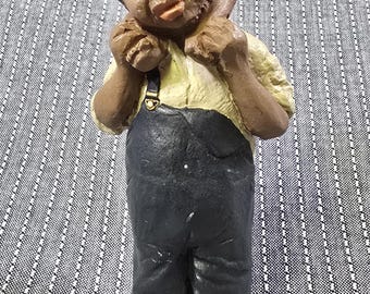 Figura coleccionable afroamericana Piggy Back con papá