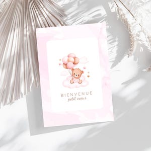 Carte de naissance - petit coeur