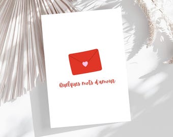 Carte Quelques mots d'amour