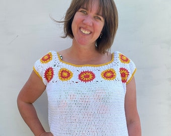Crochet Jumper Pattern, Crochet Jumper, Crochet Jumper for Women, Granny Square Jumper Pattern, Granny Square Jumper for Women, Crochet Top