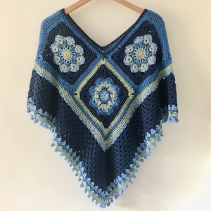 Crochet Poncho Pattern, Poncho Pattern, Vintage Style Crochet Poncho Pattern, Retro Style Poncho Pattern