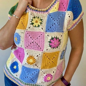 Granny Square Jumper Pattern, Crochet Jumper Pattern, Crochet Sweater Pattern, Granny Square Pattern