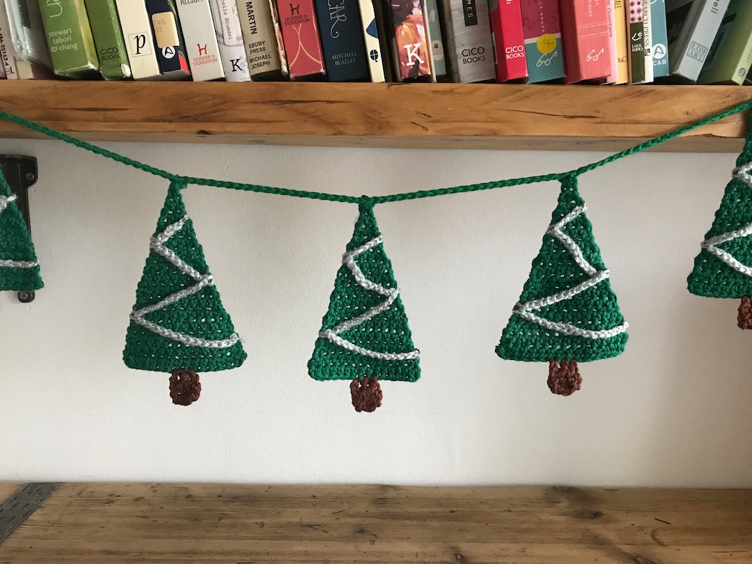 Kerst haken kerst haakpatroon gehaakte vlaggenlijn kerst Etsy Nederland