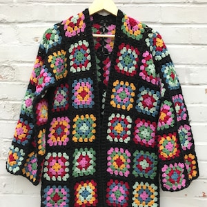 Crochet Granny Square Jacket Cardigan Pattern PDF Digital Instant download