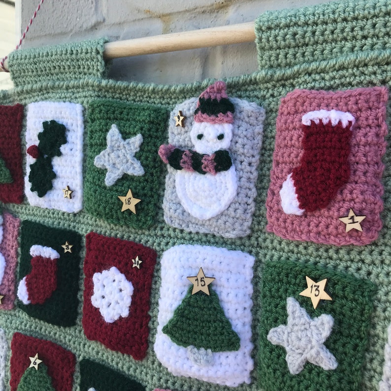 Crochet Christmas, Christmas Crochet, Christmas Crochet Pattern, Christmas Crochet Decoration, Crochet Advent Calendar Pattern image 3