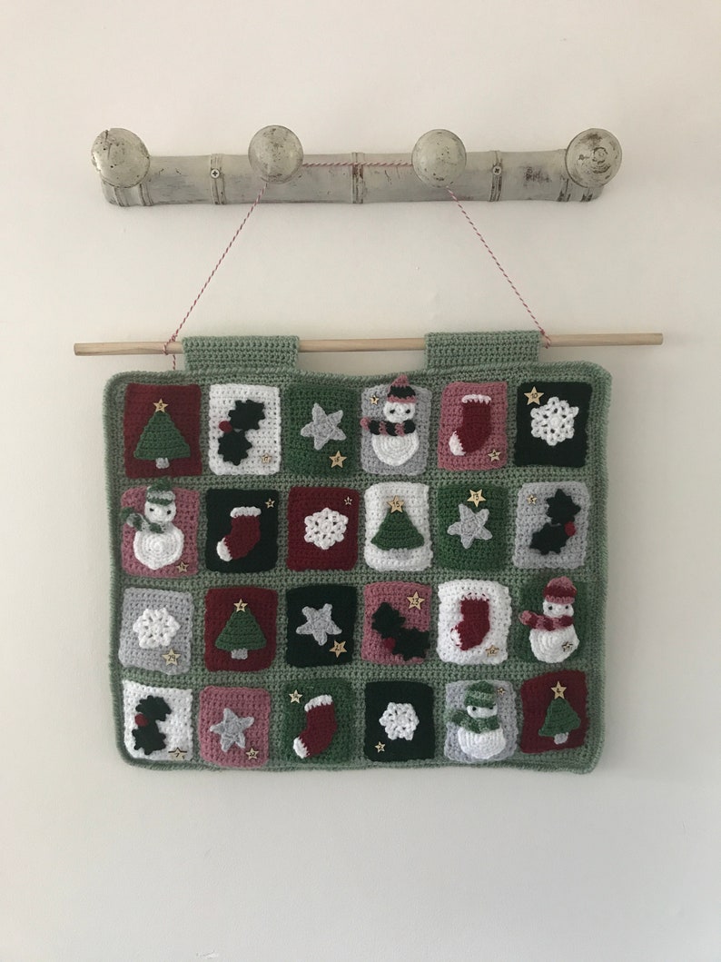 Crochet Christmas, Christmas Crochet, Christmas Crochet Pattern, Christmas Crochet Decoration, Crochet Advent Calendar Pattern image 2