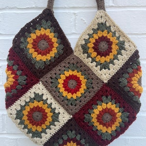 Granny Square Bag, Granny Square Bag Pattern, Crochet Bag Pattern, Flower Granny Square, Granny Square Bag, Crochet Granny Square Pattern