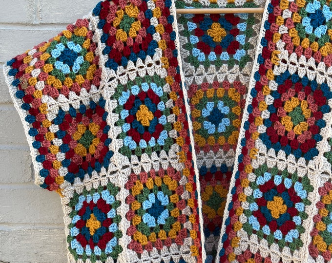 Crochet Jacket Pattern Granny Square Jacket Pattern Crochet Waistcoat