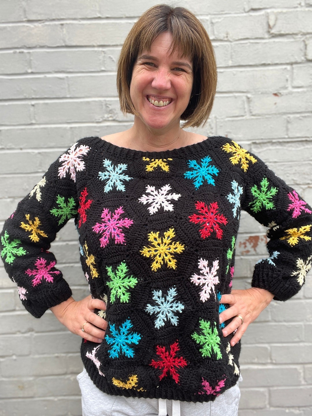 Granny Square Jumper Pattern Crochet Jumper Pattern Granny Etsy